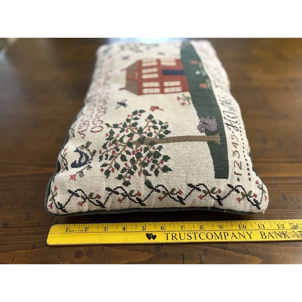 Vintage Sampler Pillow 17.5
